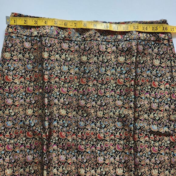 WDNY Jacquard Floral Dress Trench Coat and Pencil Skirt Shiny Metallic Size 10 - Picture 10 of 10